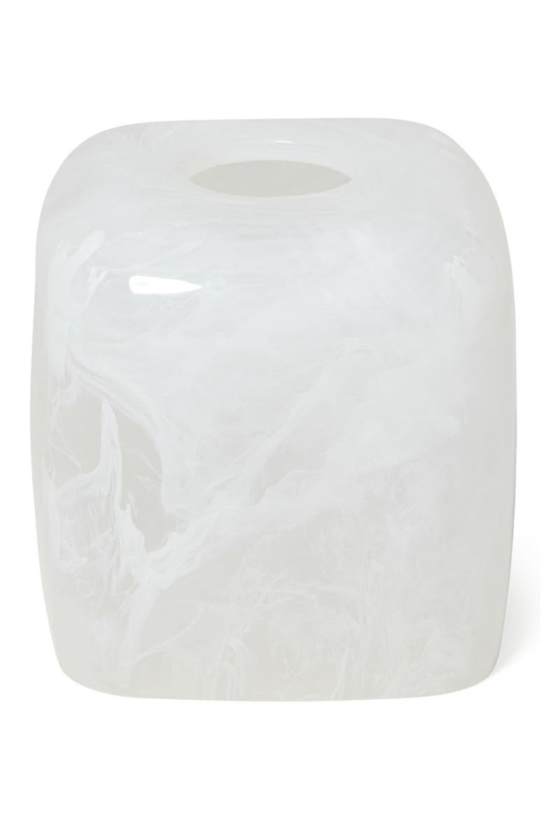 Clouds Tissue Box Cover, Main, color, WHITE