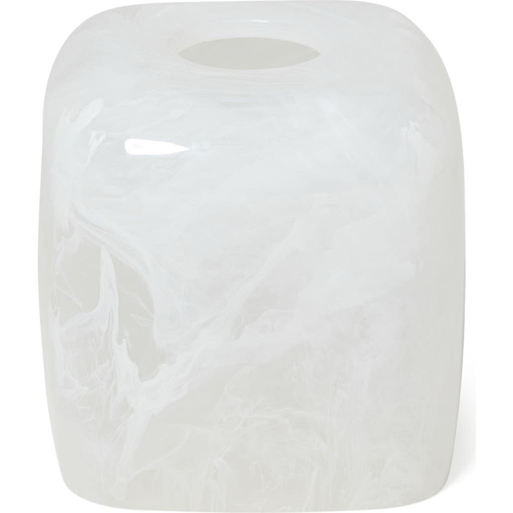 Roselli Trading Company Clouds Tissue Box Cover In White