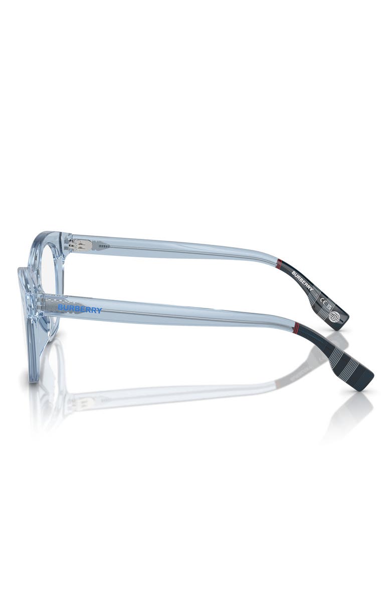 Burberry 46mm Cat Eye Optical Glasses, Alternate, color, Blue / Demo Lens