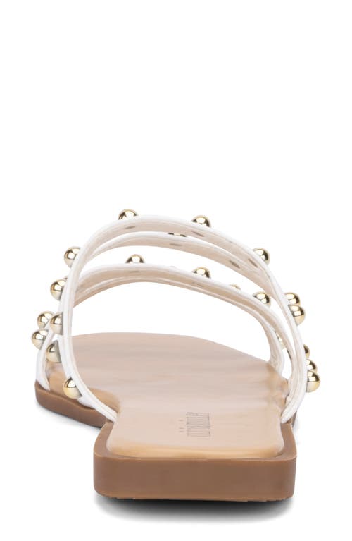 Shop Olivia Miller Heidi Cabochon Stud Slide Sandal In White