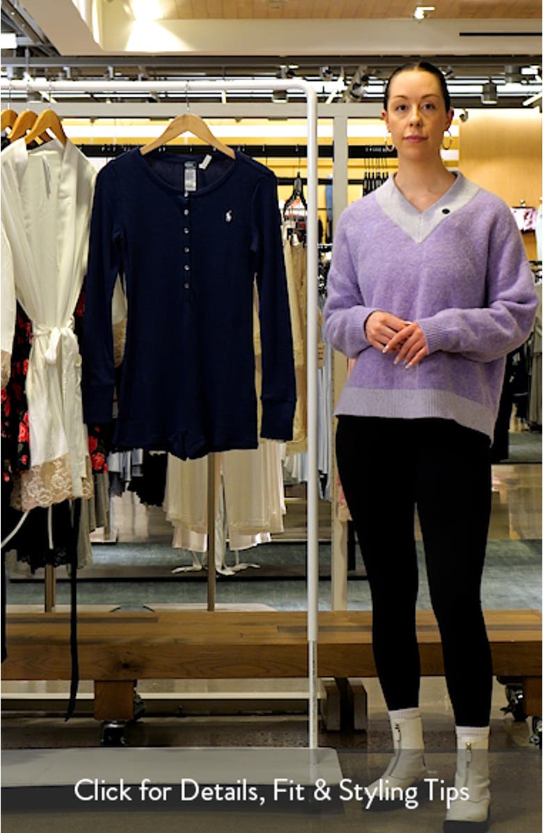 Organic Cotton Blend Waffle Pajama Romper, sales video thumbnail