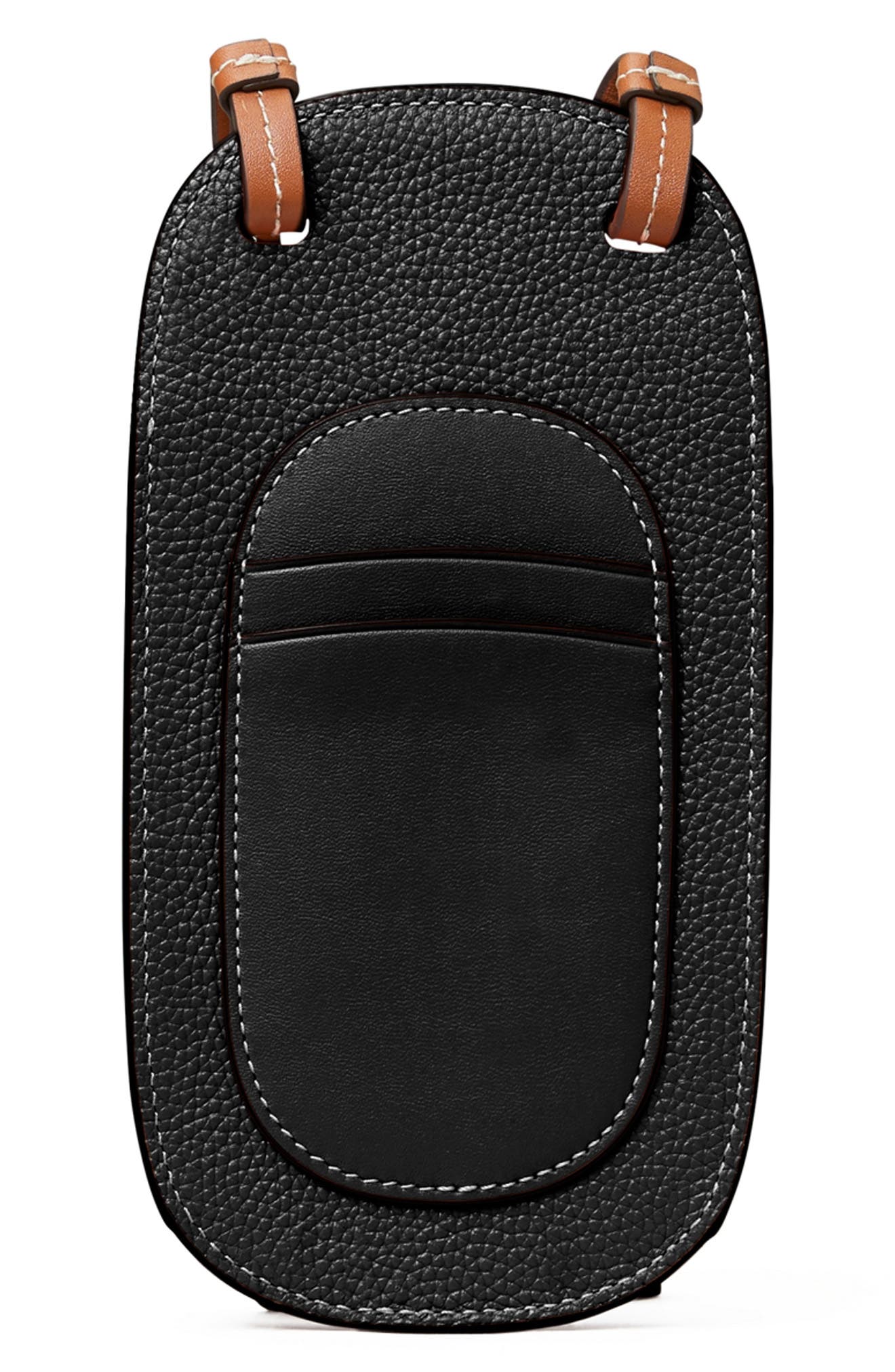 Tory Burch Perry Bombé Leather Phone Crossbody Bag, Alternate, color, 
