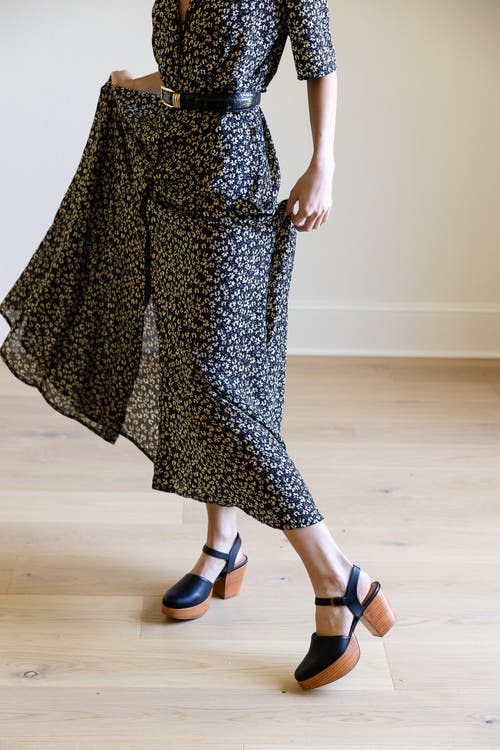 Fortress Willow Mary Jane Platform Clog In Black