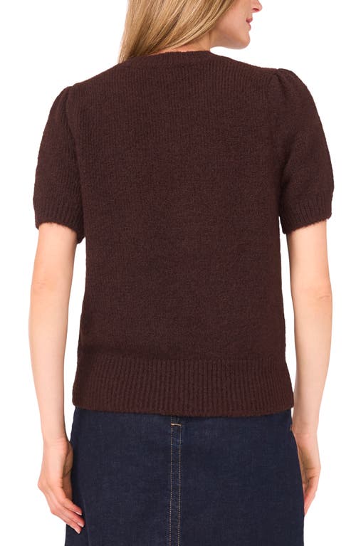 Vince Camuto Puff Sleeve Sweater In Burgundy