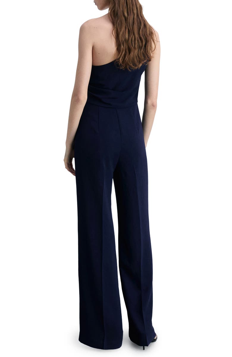 MANGO Asymmetric Wide Leg Jumpsuit, Alternate, color, Night Blue