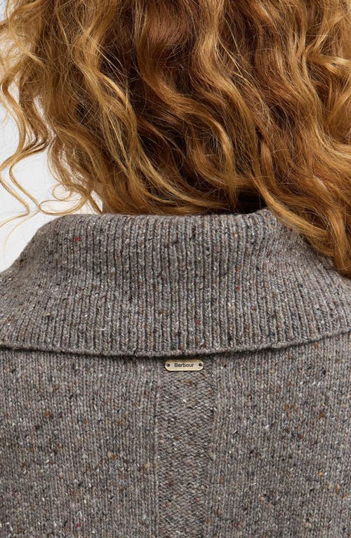 Barbour Lavensdale Wool Blend Half-zip Sweater In Gray