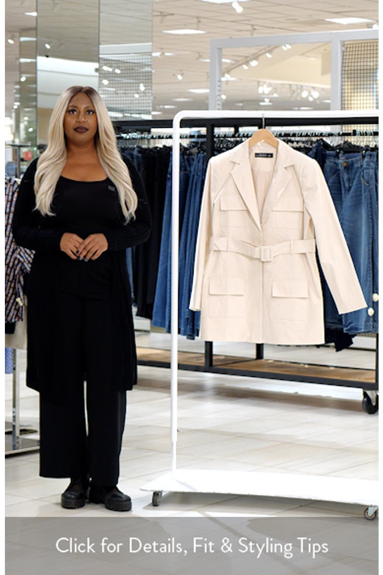 Steinway Belted Long Sleeve Blazer Minidress video