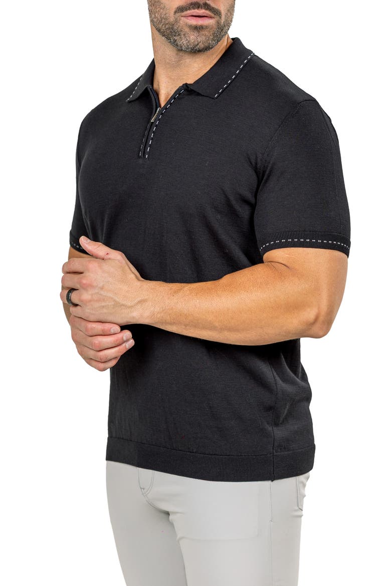 Marthy Black Polo, Alternate, color, BLACK