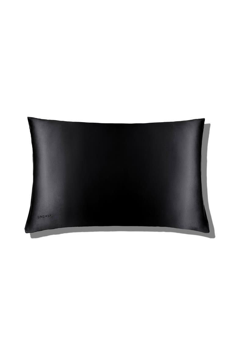 Queen Silk Pillowcase, Main, color, Black Jade