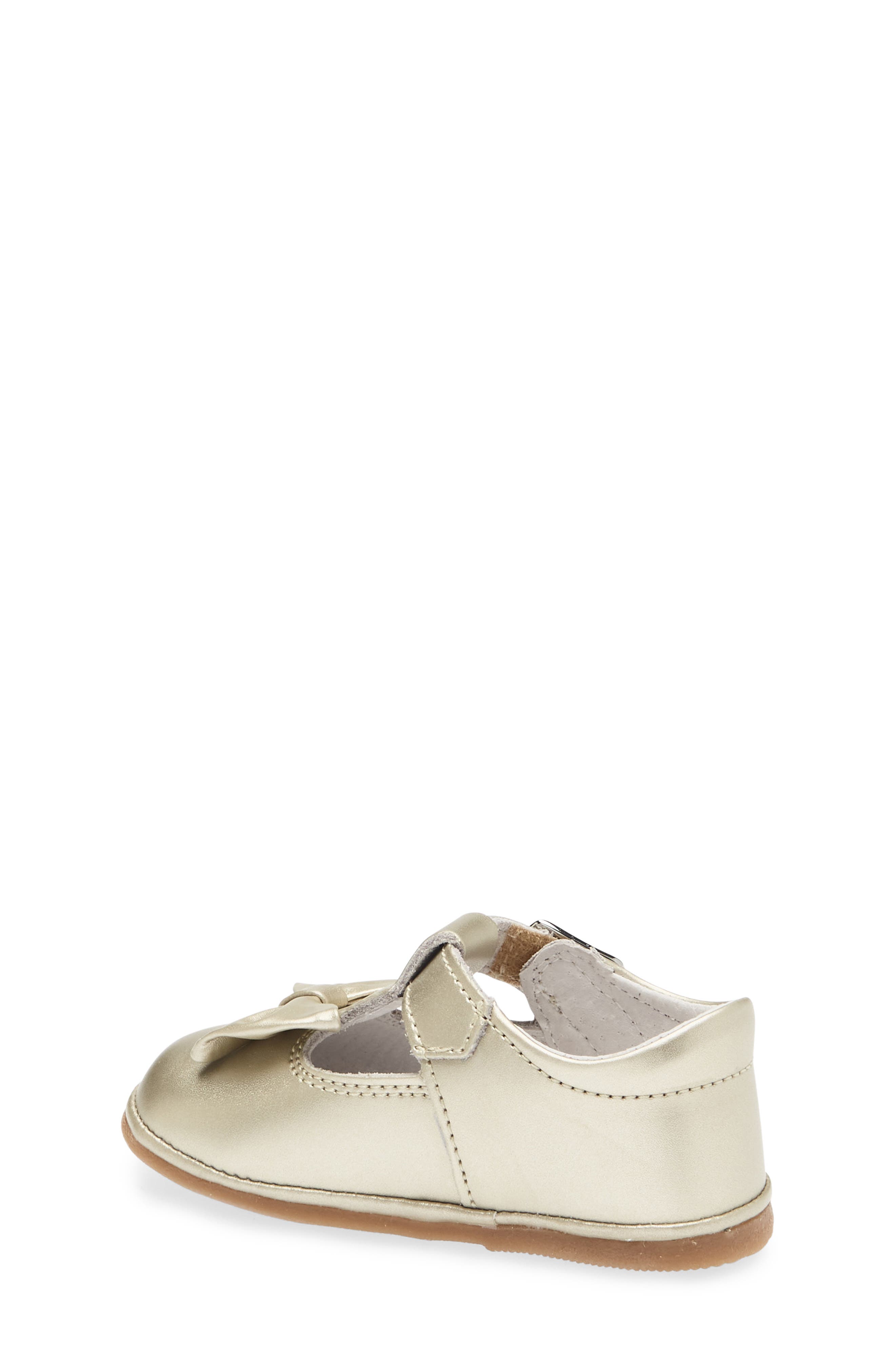 Minnie Bow T-Strap Shoe, Alternate, color, GOLD