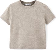 MANGO Short Sleeve Crewneck Sweater