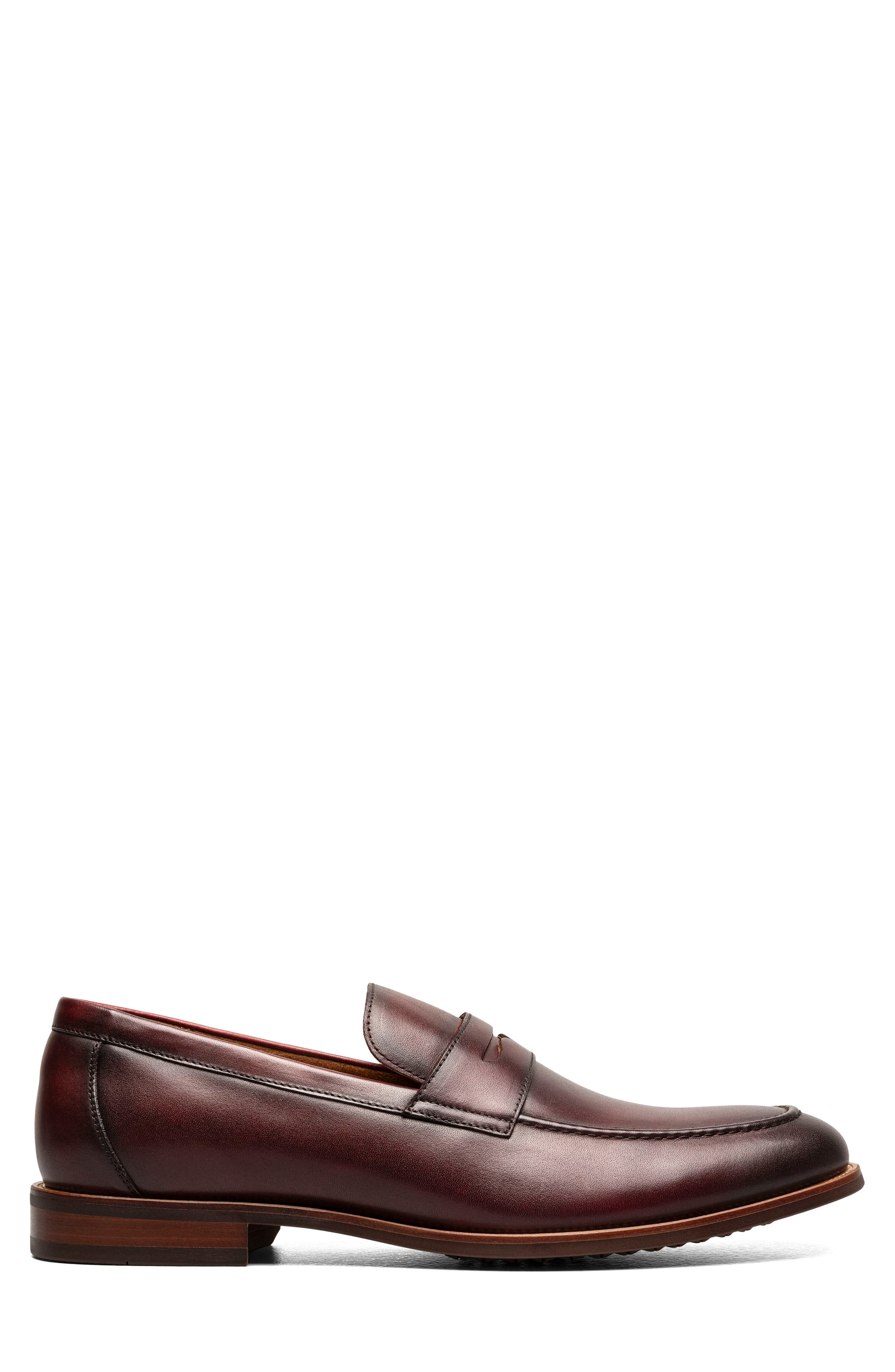 Rucci Apron Toe Penny Loafer, Alternate, color, BURGUNDY