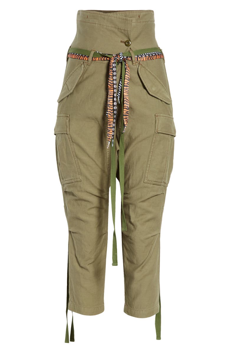 R13 Rolled Waist Drop Crotch Cargo Pants, Alternate, color, 
