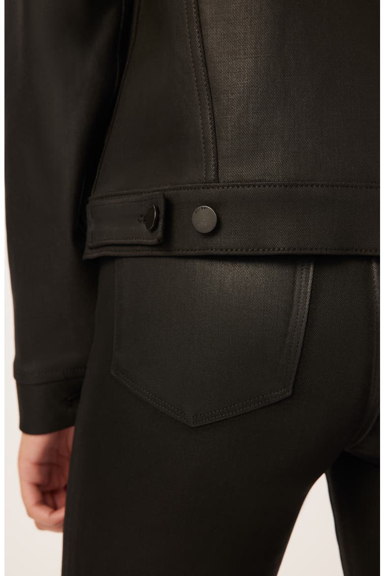 Vika Coated Denim Jacket, Alternate, color, BLACK COATED ULTIMATE COATED