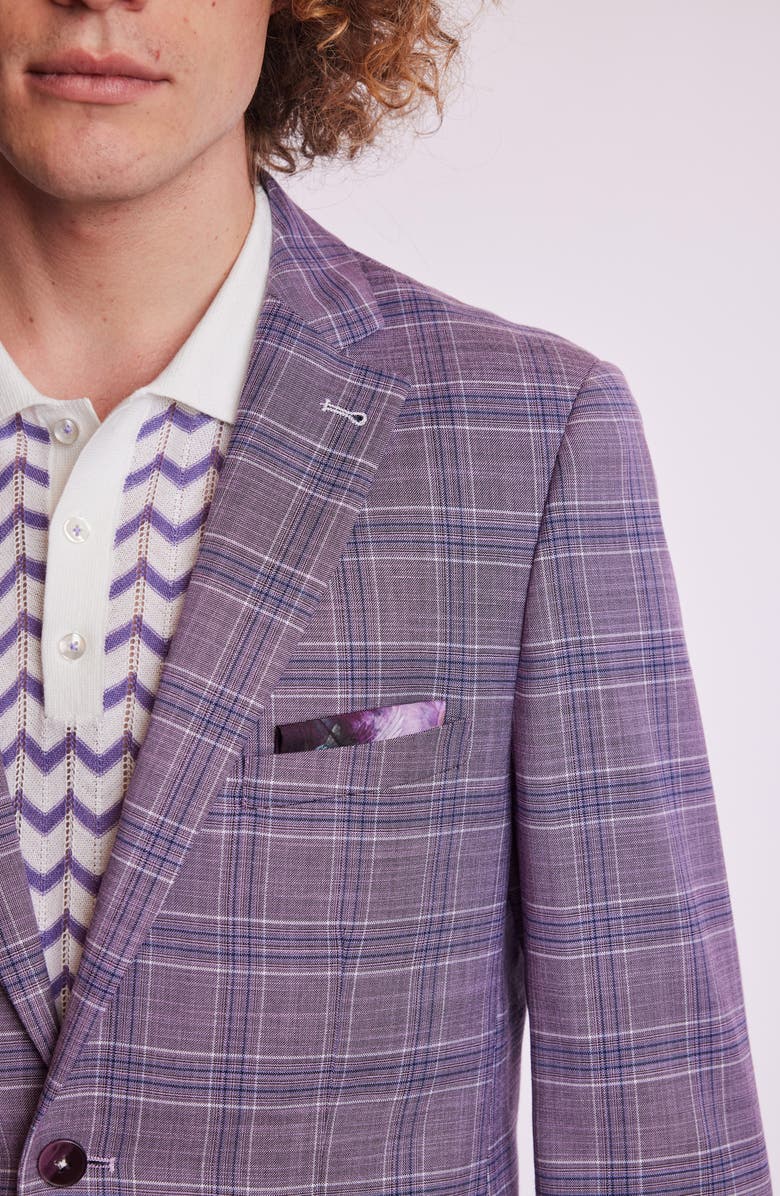 PAISLEY & GRAY Dover Slim Fit Sport Coat, Alternate, color, Lilac White Blue Check
