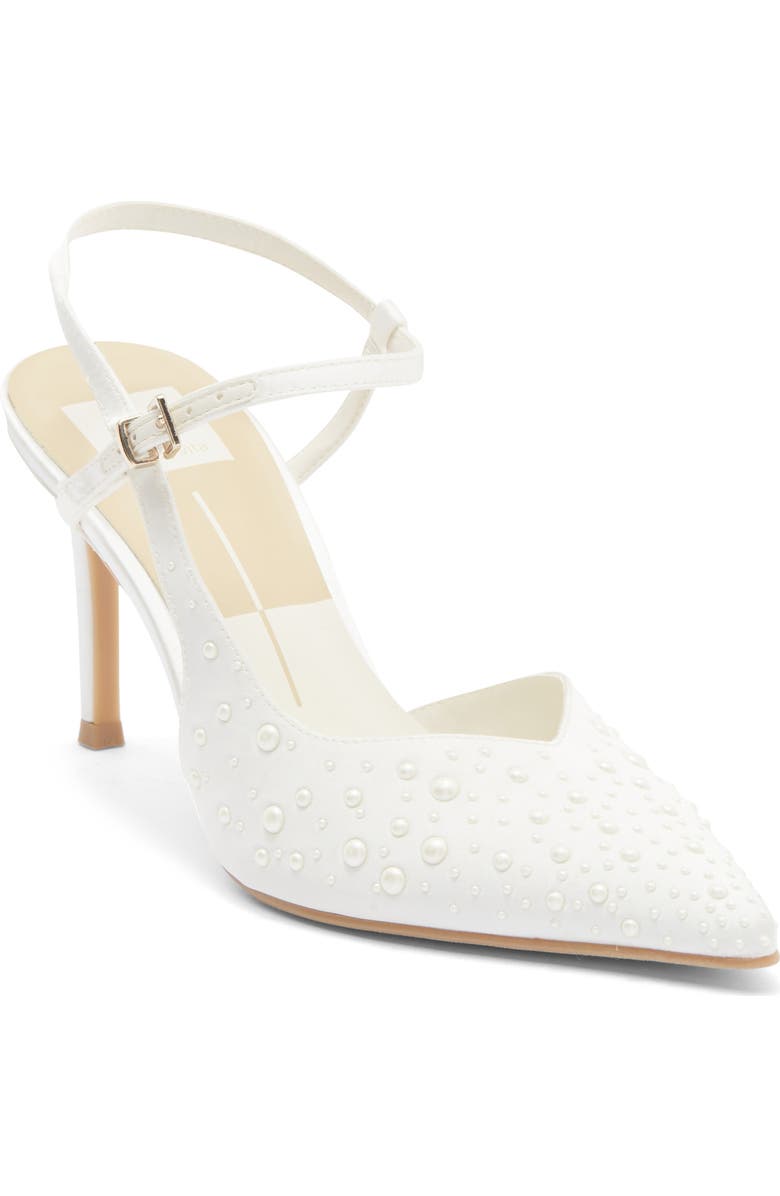 Dolce Vita Karly Embellished Pump, Main, color, White Crystal Satin