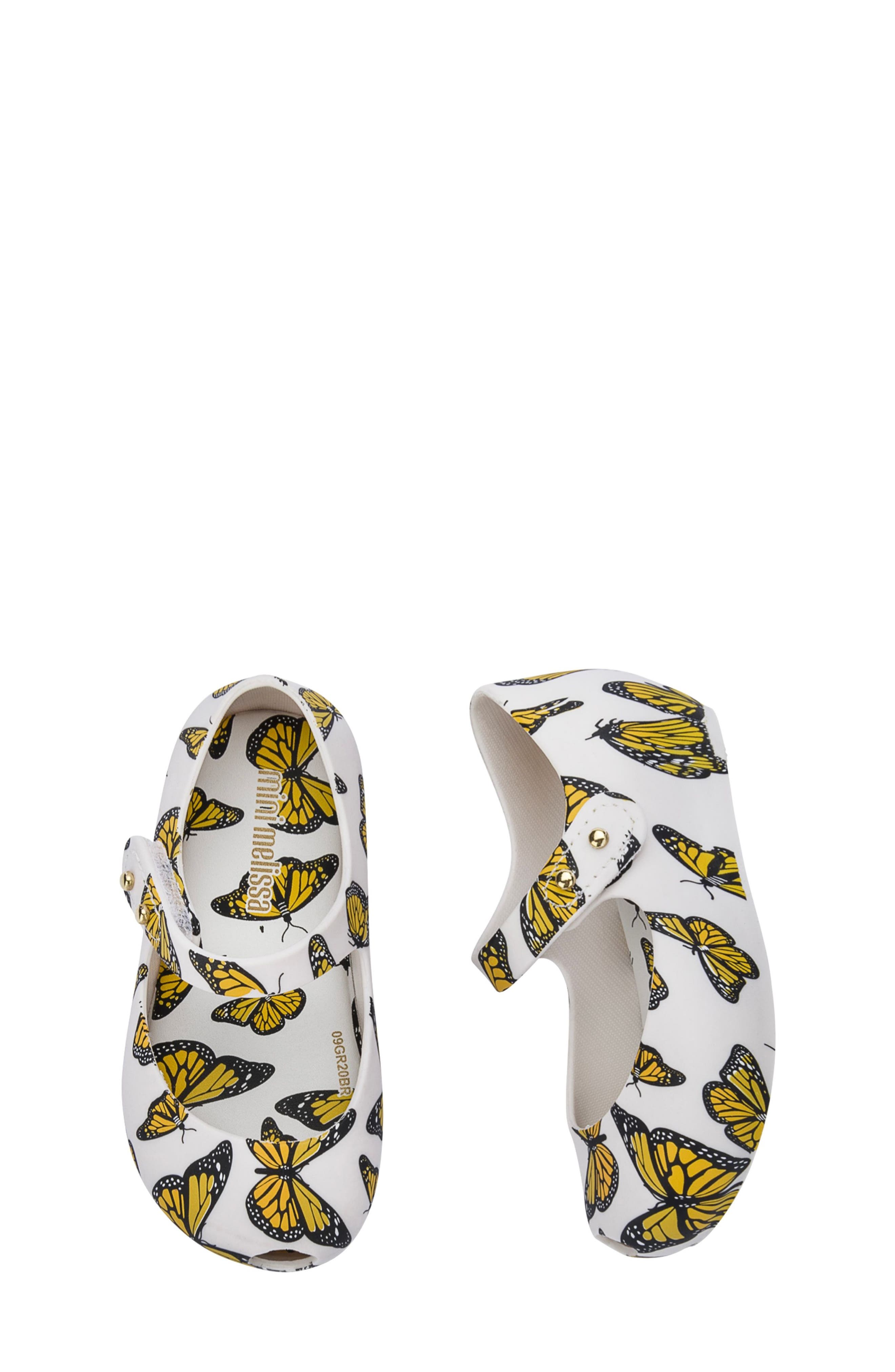 Mini Melissa Ultragirl Print Mary Jane, Alternate, color, White