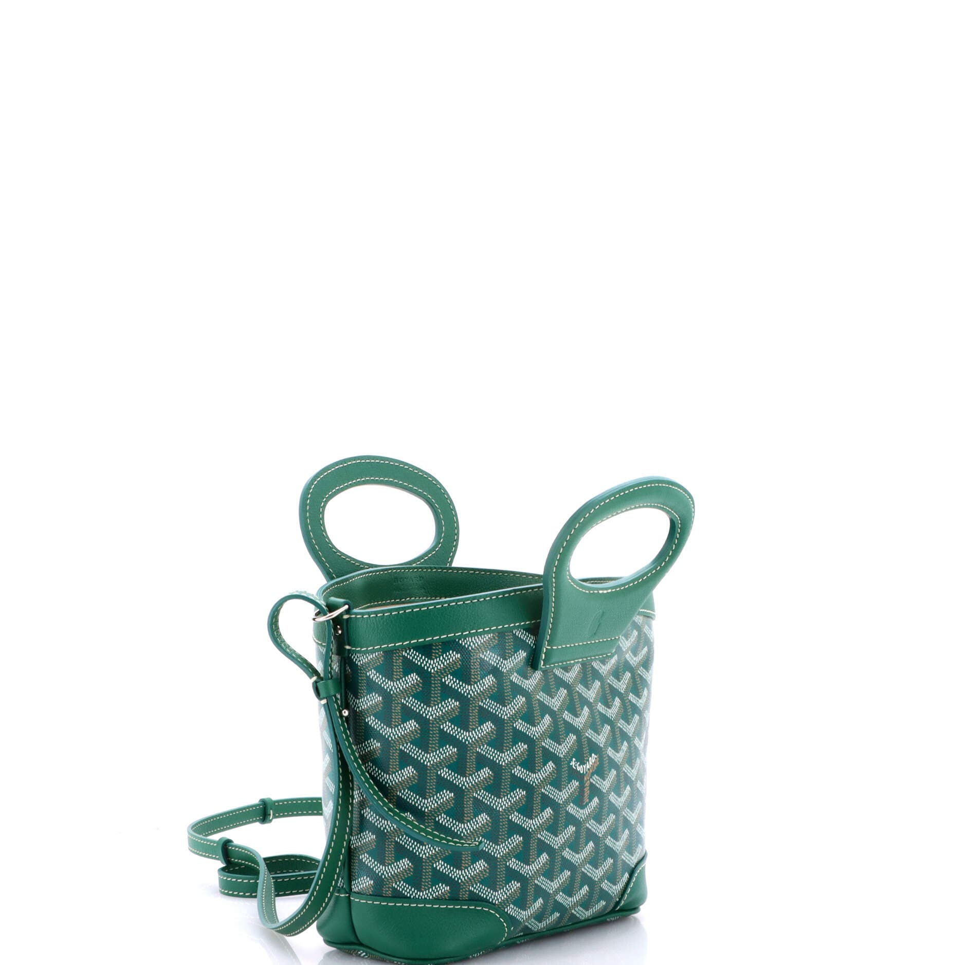 Pre-Owned Goyard Beluga Bag Coated Canvas Mini, Alternate, color, Green