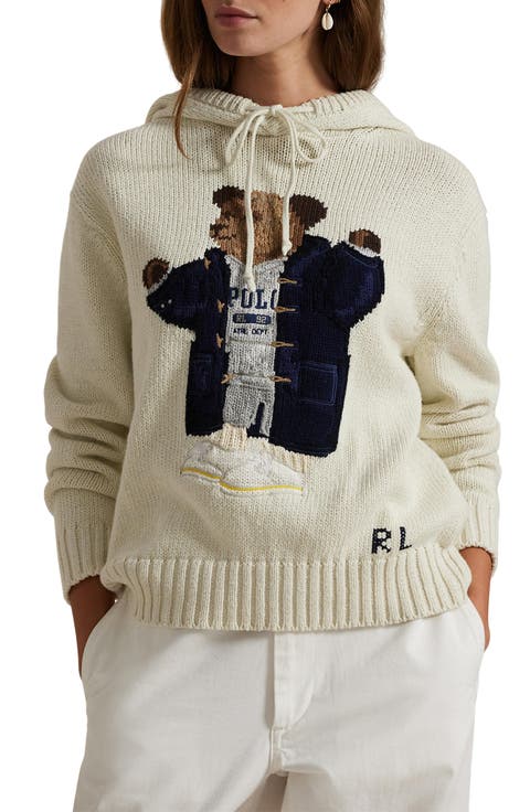 Polo Bear Hooded Cotton & Linen Sweater
