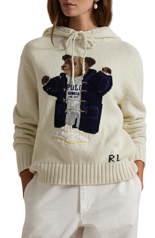 Polo Ralph Lauren Polo Bear Hooded Cotton & Linen Sweater