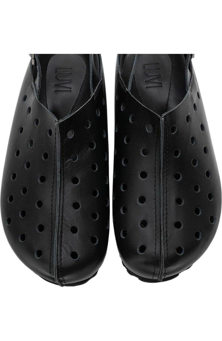 Forever & Always Shoes Justa Leather Clogs, Alternate, color, Black Leather