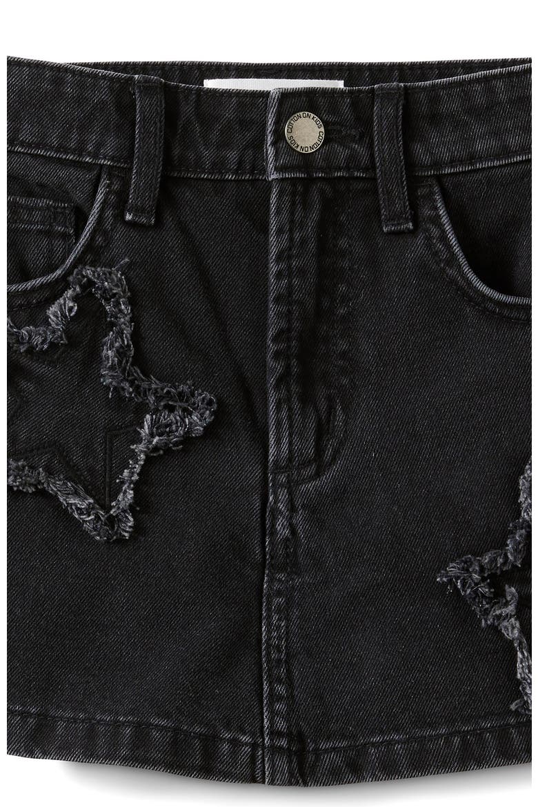 Kid's Alayna Aline Denim Skort, Alternate, color, Balmoral Black Stars