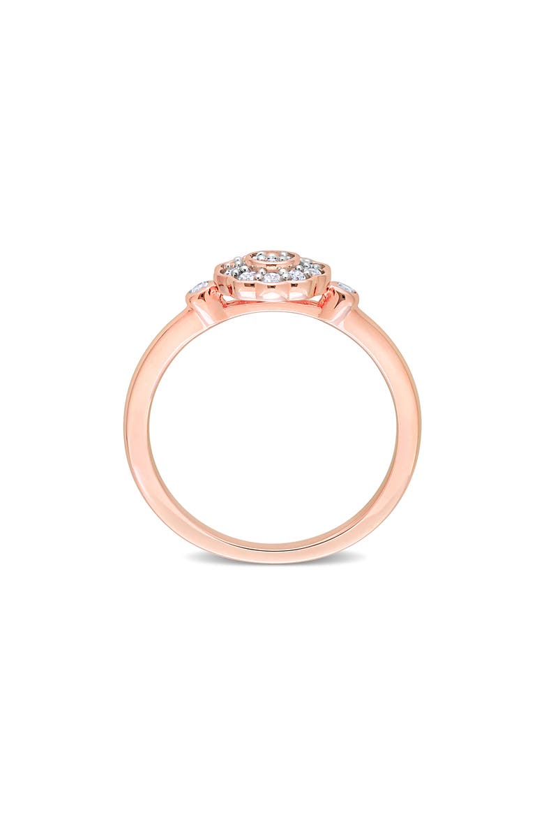Floral Diamond Ring - 0.21ct., Alternate, color, ROSE GOLD