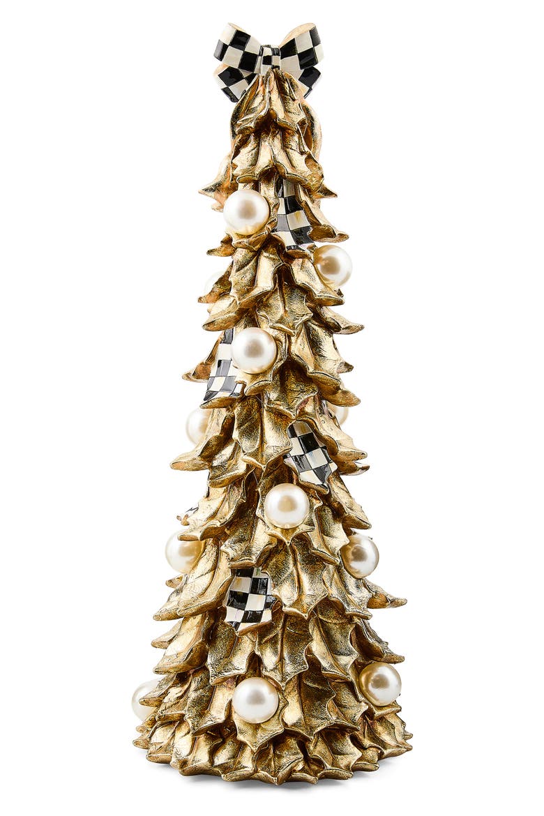 Courtly Noel Handmade Short Faux Pearl Tree Figurine, Alternate, color, COURTLY