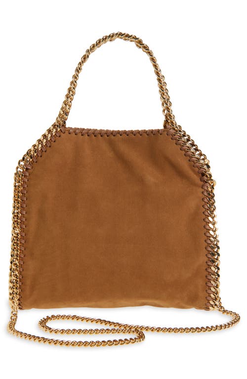 Stella Mccartney Camel Suede Alter Mat Mini Falabella Handbag In Brandy