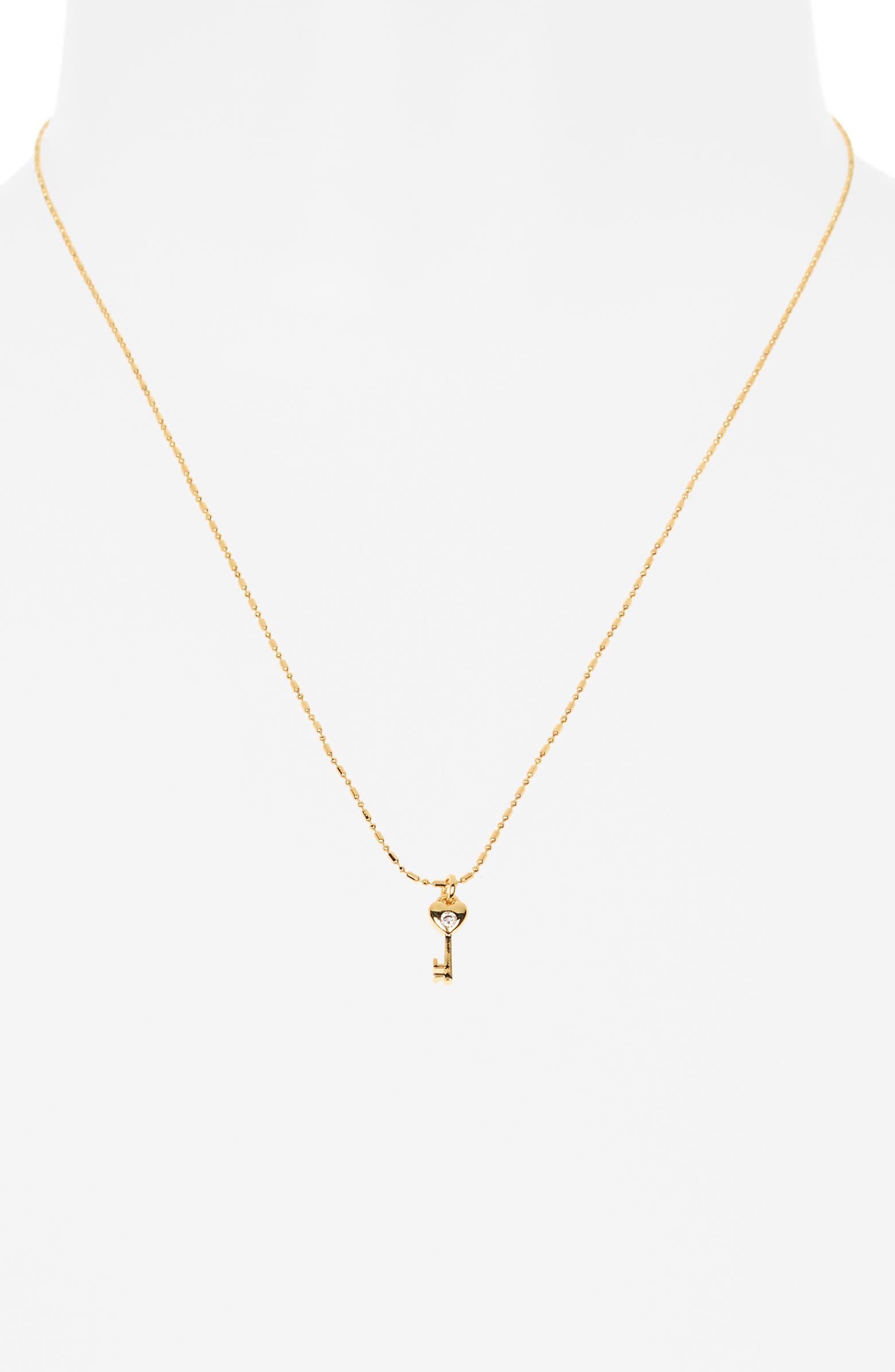 Sterling Forever 14K Gold Plated Heart Key Pendant Necklace | Nordstromrack