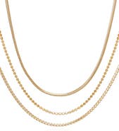 Vince Camuto Set of 3 Layered Chain Necklaces