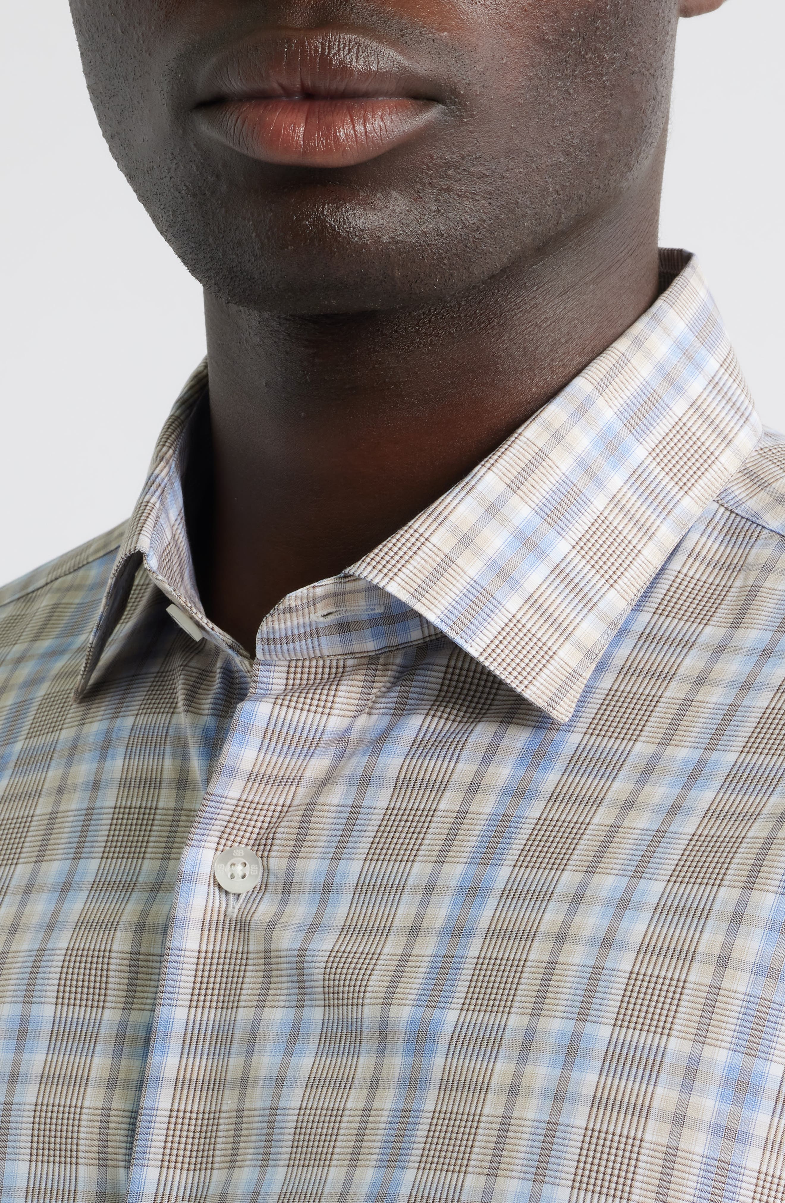 Canclini Regular Fit Plaid Cotton Poplin Button-Up Shirt - image 2