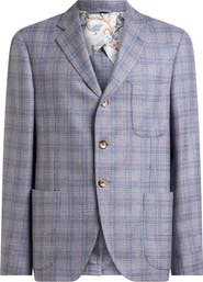 Etro Plaid Silk & Wool Sport Coat