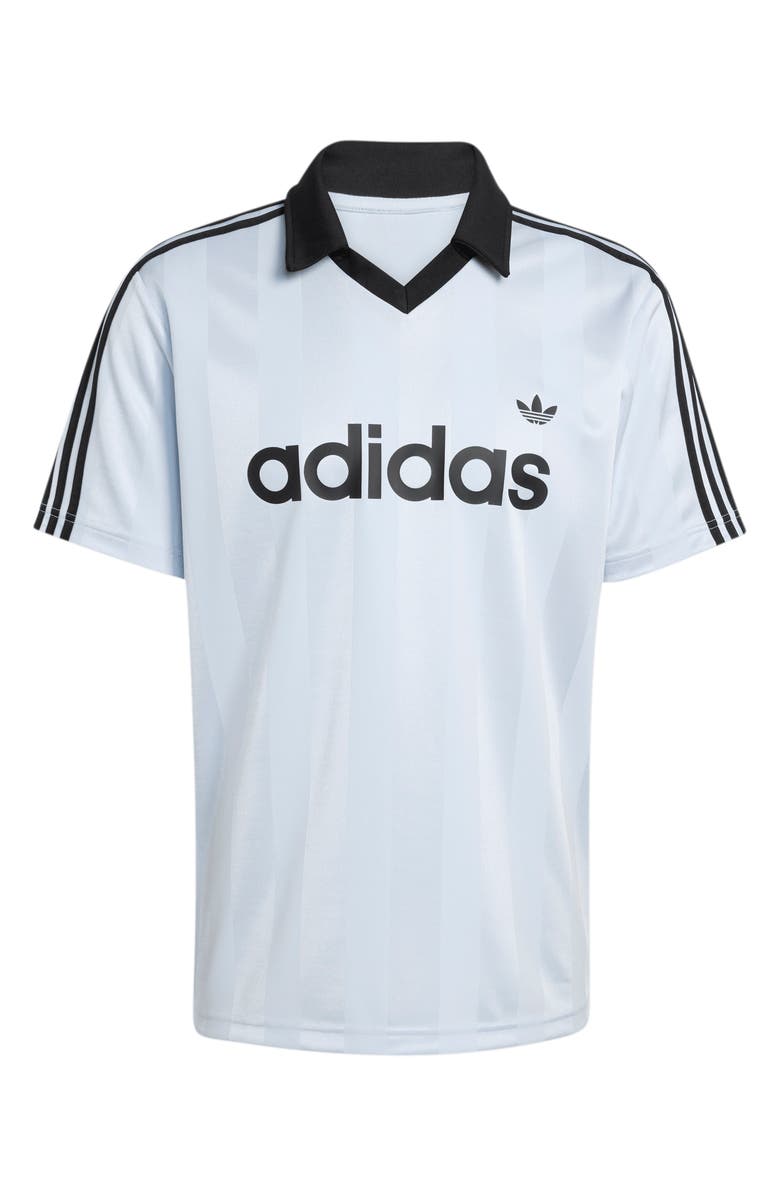 adidas Logo Jacquard Jersey, Alternate, color, Crystal Sky