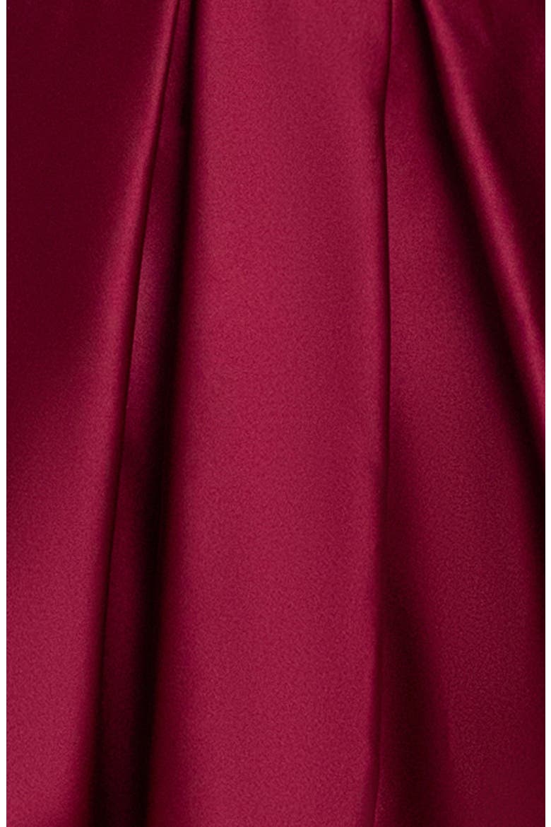 Lamour Lace Back Fit & Flare Minidress, Alternate, color, WINE