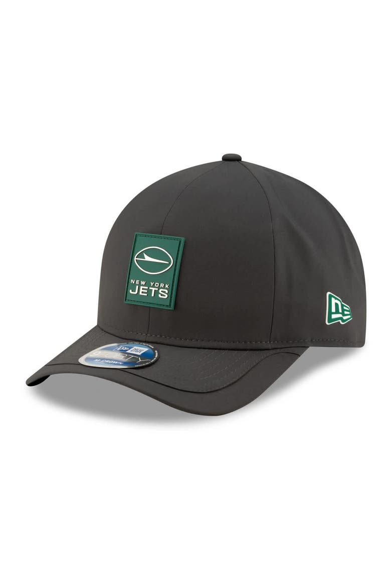 Men's New Era Charcoal New York Jets 2025 Sideline Cold Weather 9FORTY M-Crown Adjustable Hat, Main, color, Charcoal