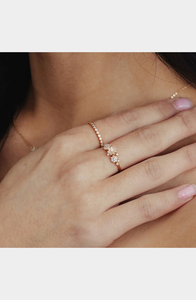 MADE BY MARY Flora Luxe Cocktail Ring, Alternate, color, Gold Vermeil