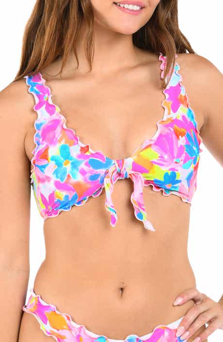 Citrus Print Merrow Bralette Bikini Top