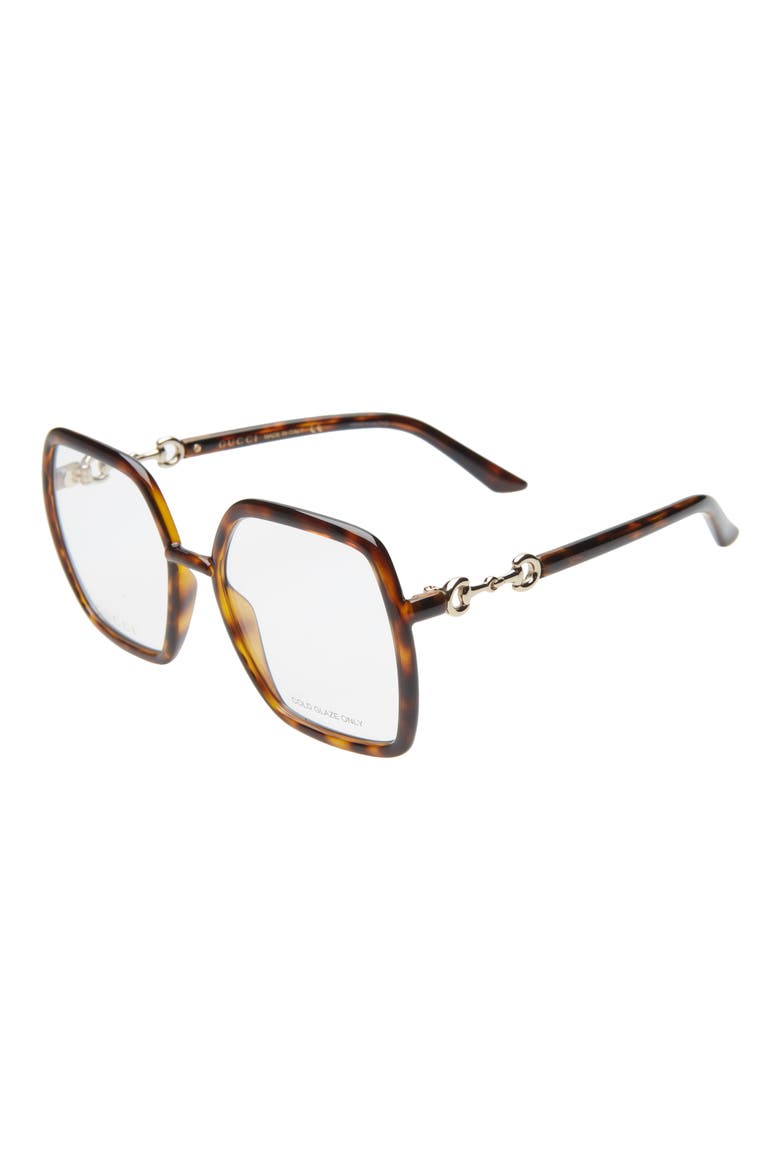 55mm Geometric Optical Glasses, Alternate, color, HAVANA