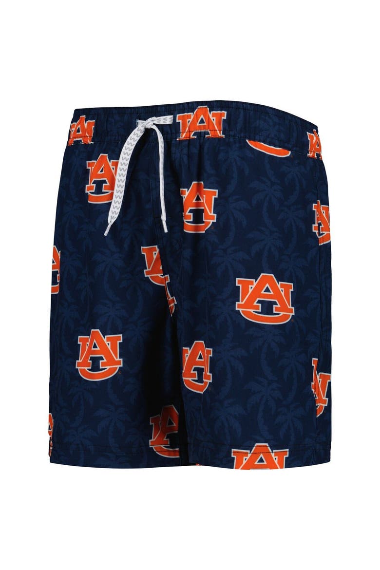 Youth Wes & Willy  Navy Auburn Tigers Palm Tree Swim Shorts, Alternate, color, Navy