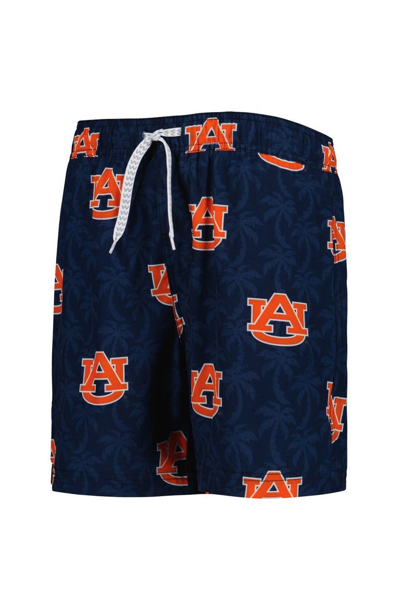 Wes & Willy Youth Wes & Willy  Navy Auburn Tigers Palm Tree Swim Shorts, Alternate, color, 