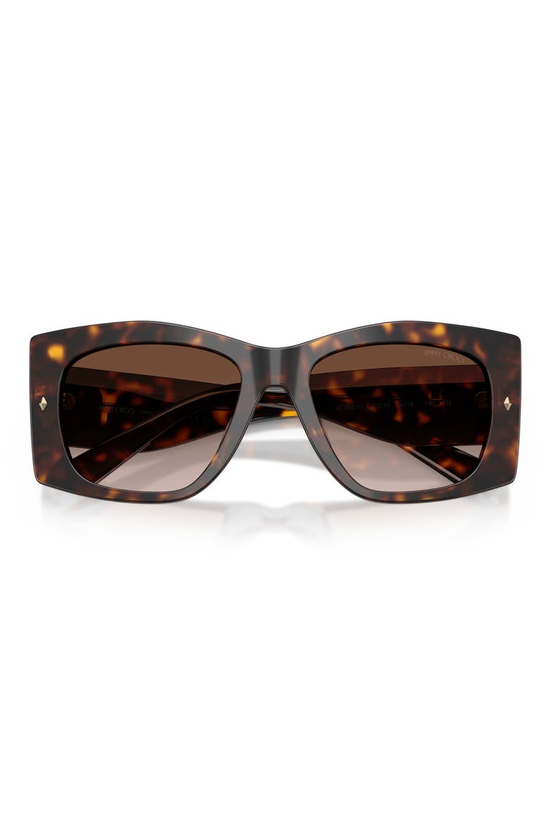 54mm Butterfly Sunglasses, Alternate, color, HAVANA / BROWN GRADIENT
