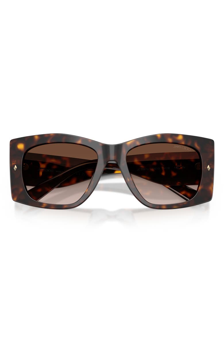 Jimmy Choo 54mm Butterfly Sunglasses, Alternate, color, Havana / Brown Gradient