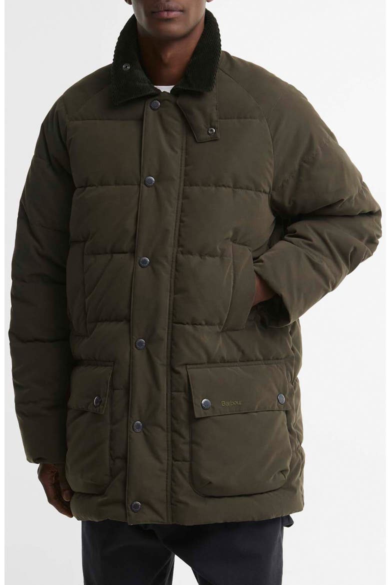 Beaufort Baffle Quilted Puffer Jacket, Main, color, DARK SAGE