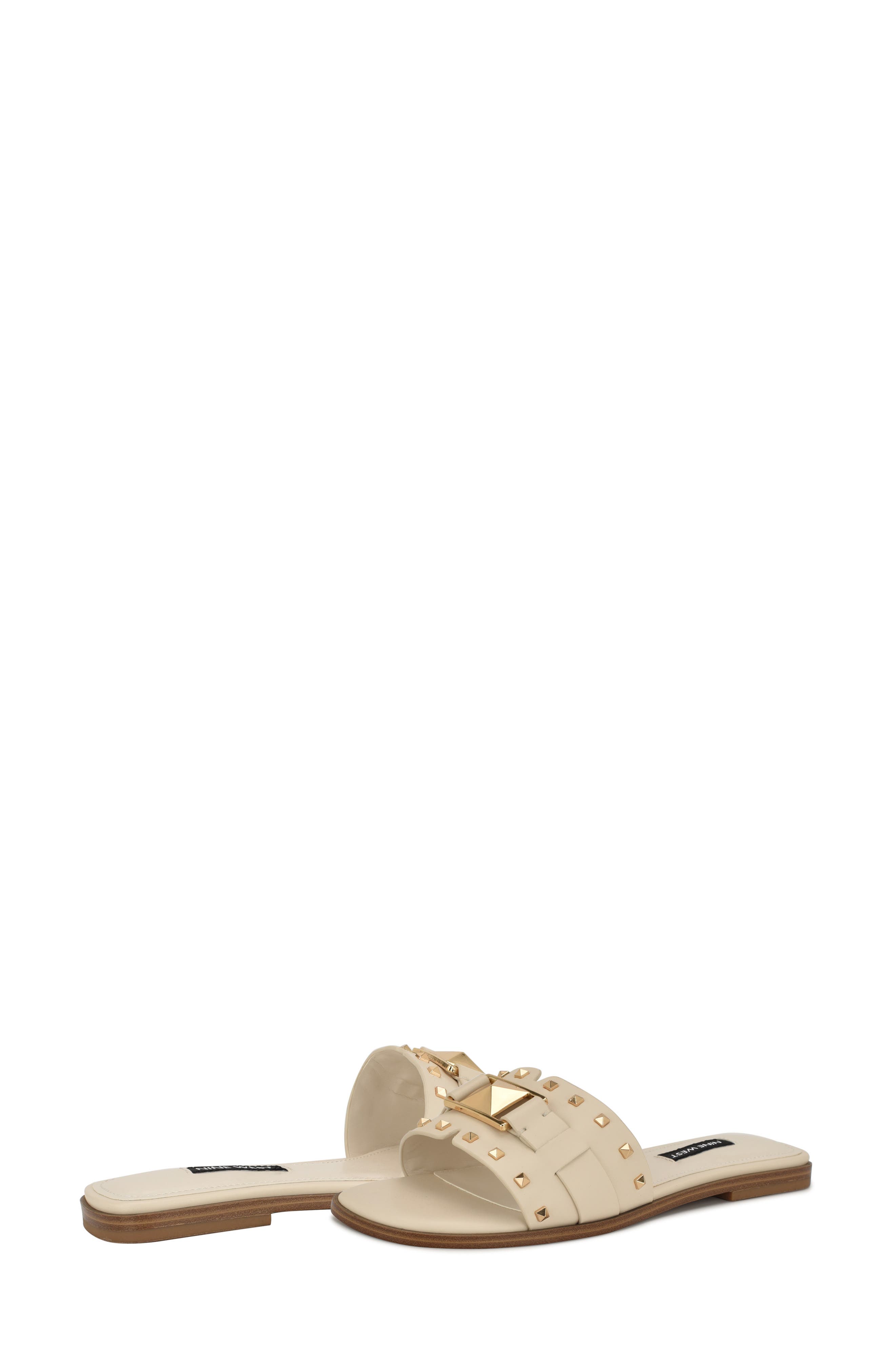 Griyen Studded Slide Sandal, Alternate, color, IVORY