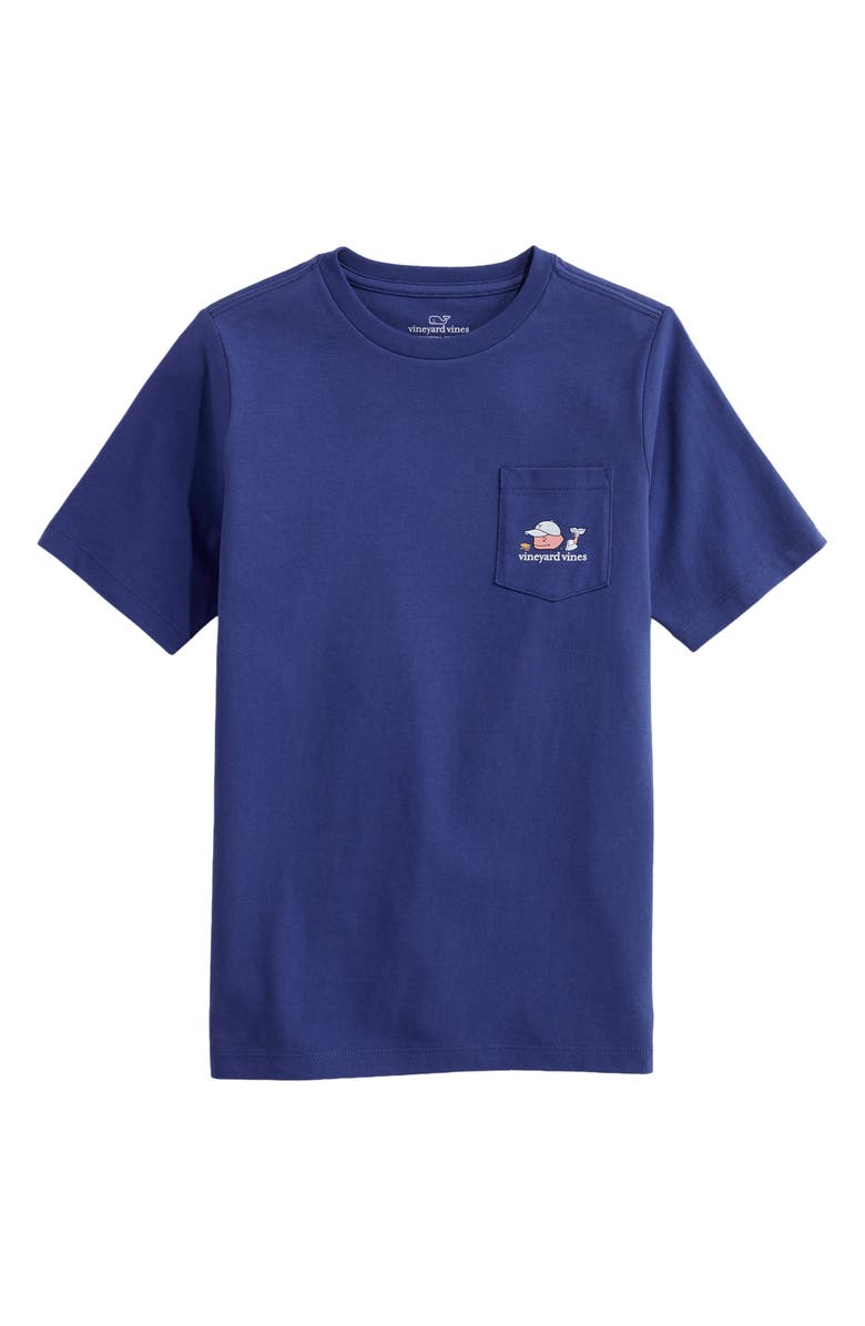 vineyard vines Kids' Camper Glow in the Dark Pocket Graphic T-Shirt, Main, color, Moonshine