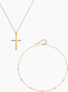 Electric Picks Everyday Cross Necklace Set of 2