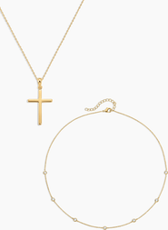 Electric Picks Everyday Cross Necklace Set of 2