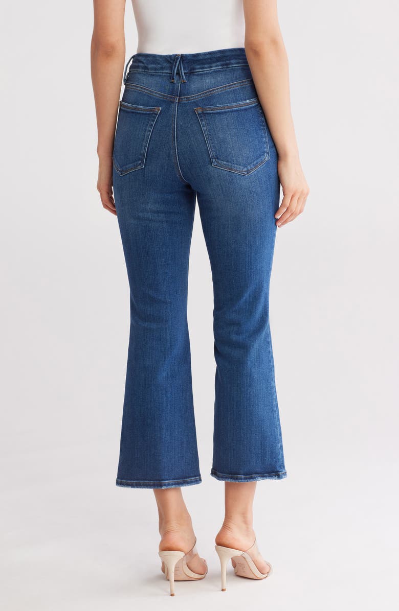 Good American Good Legs Crop Mini Bootcut Jeans, Alternate, color, Indigo271