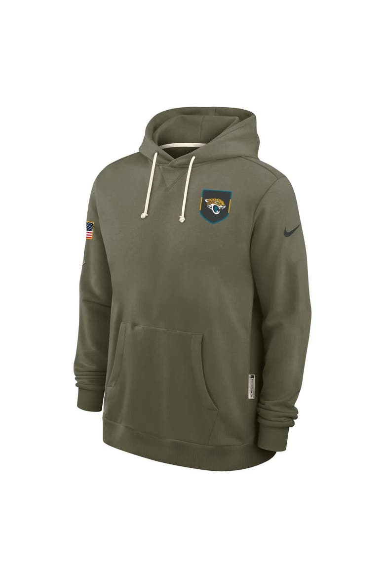 Men's Nike Olive Jacksonville Jaguars 2025 Salute to Service Sideline Standard Issue Dri-FIT Hoodie, Alternate, color, Olive